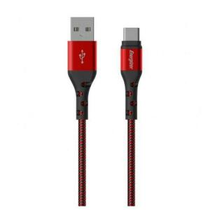 Cablu de date Energizer C520CKRD, USB 2.0, USB-C, 2m (Rosu) imagine
