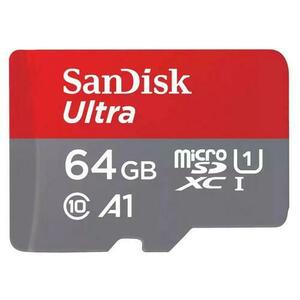 Card de memorie SanDisk Ultra microSDXC, 64GB, UHS-I, 140MB/s + Adaptor SD imagine