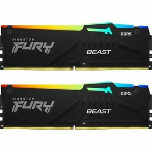 Memorii Kingston Fury Beast RGB 64GB (2x32GB) DDR5 5600MHz Dual Channel Kit imagine