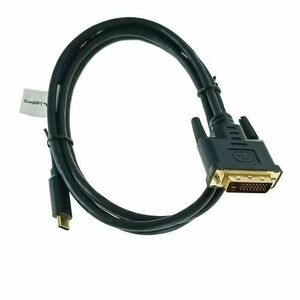 Cablu video Lanberg CA-CMDV-10CU-0018-BK, USB-C, DVI-D, 1.8m, 4K/60Hz (Negru) imagine