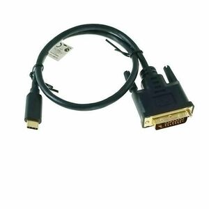 Cablu video Lanberg CA-CMDV-10CU-0005-BK, USB-C, DVI-D, 0.5m, 4K/60Hz (Negru) imagine