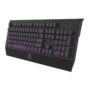Tastatura gaming Delux KM9037, USB, iluminare LED RGB (Negru) imagine
