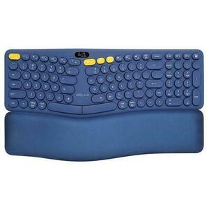 Tastatura wireless Delux GM903CV, Bluetooth/USB (Albastru) imagine