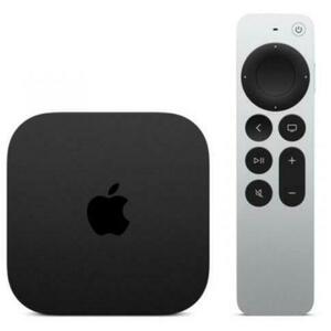 Apple TV 4K (2022), 128GB Flash, Bluetooth, Wi-Fi, LAN, Generatia 3 (Negru/Argintiu) imagine