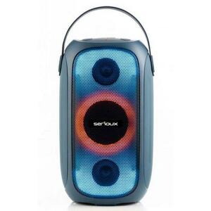 Boxa Portabila Serioux Partyboom, 55W, Iluminare RGB, Waterproof IPX5, USB, AUX (Albastru) imagine