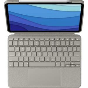 Husa Book Cover cu tastatura Logitech Combo Touch pentru Apple iPad Pro 11inch (Gri deschis) imagine