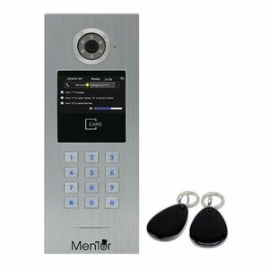 Unitate exterioara VideoInterfon Smart Mentor SY057 WiFi Display POE Card acces 50 apartamente IP 1MP HD IP65 IR difuzor microfon imagine
