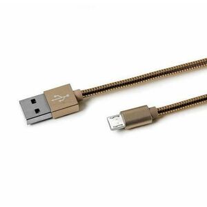 Cablu de date Celly USBMICROSNAKEGD, USB-A - MicroUSB, 12W, 1m (Auriu) imagine