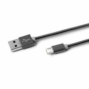 Cablu de date Celly USBMICROSNAKEDS, USB-A - MicroUSB, 12W/2.4A, 1m (Gri) imagine