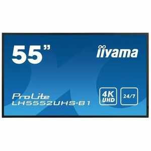 Monitor pentru urmarirea traficului de date in timp real iiyama ProLite Digital Signage 49.5inch LH5552UHS-B1, cu suport de perete inclus HAMA 118125 imagine