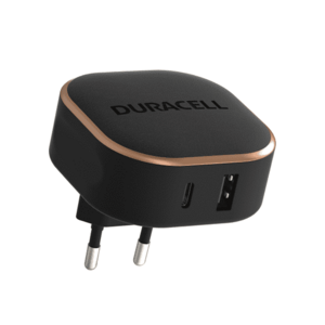 Incarator retea Duracell DRACUSB20, 30W, 1 x USB-A, 1 x USB-C (Negru) imagine