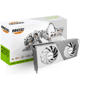 Placa video Inno3D GeForce RTX 4070 TWIN X2 OC WHITE 12GB GDDR6X 192-bit DLSS 3.0 imagine