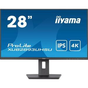 Monitor IPS LED iiyama 28inch XUB2893UHSU-B5, Ultra HD (3840 x 2160), HDMI, DisplayPort, Pivot, Boxe (Negru) imagine