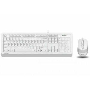 Kit Tastatura si Mouse A4TECH F1010-W, USB (Alb) imagine