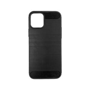 Husa Lemontti Carbon Case Flexible compatibila cu iPhone 12 / 12 Pro (Negru) imagine