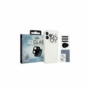 Folie Eiger 3D Glass Camera compatibila cu iPhone 13 Pro Clear, 9H, 0.33mm imagine