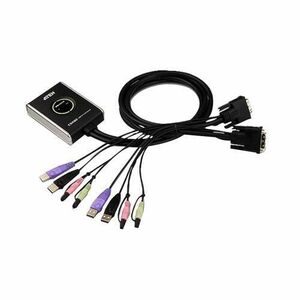 Switch KVM ATEN CS682, 2 porturi, 4x USB, 2x DVI, Audio 2.1, 1.8m imagine