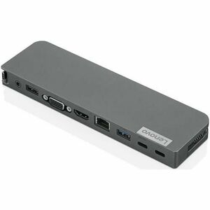 Mini Docking Station Lenovo 40AU0065EU, 2x USB-C, HDMI, Ethernet (Negru) imagine