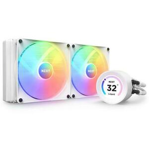 Cooler CPU NZXT Kraken Elite 280 RGB, pompa cu ecran LCD, controller ARGB, alb imagine