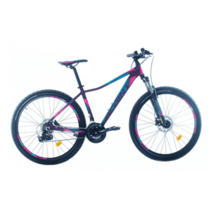 Bicicleta MTB Sprint Maverick Lady, Roti 27.5inch, Cadru aluminiu, Frane hidraulice pe disc, 21 viteze (Albastru/Mov) imagine