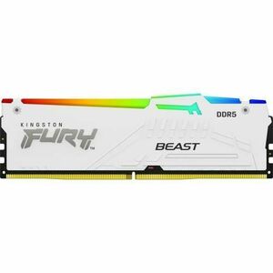 Memorie Kingston FURY Beast White RGB 16GB DDR5, EXPO, 5600MT/s, CL36 imagine