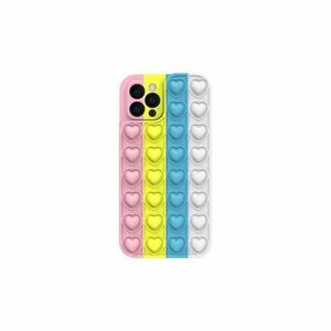 Husa Lemontti Heart Pop it compatibila cu iPhone 12 Pro, Multicolor imagine