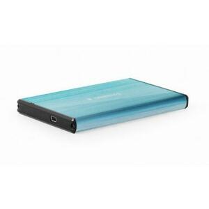 Carcasa rack pentru hard disk, Gembird, 2, 5inch, SATA, Plastic/Aluminiu (Albastru) imagine