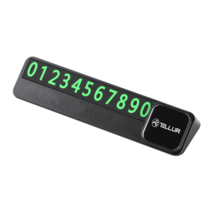 Suport numar telefon Tellur Basic pentru parcare temporara, plastic (Negru) imagine