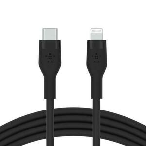 Cablu de incarcare Belkin, Boost Charge Flex, Silicon, USB-C la Lightning, 2M, Negru imagine