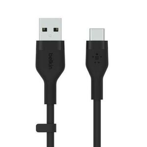 Cablu de incarcare Belkin, Boost Charge Flex, Silicon, USB-A la USB-C, 3M, Negru imagine