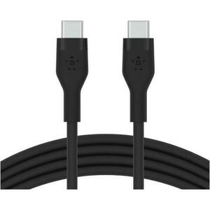 Cablu de incarcare Belkin, Boost Charge Flex, Silicon, USB-C la USB-C 2.0, 1M, Negru imagine