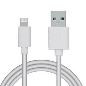 Cablu de date Spacer, USB 2.0 (T) la Lightning (T) pentru iPhone, PVC, retail pack, 0.5m, Alb imagine