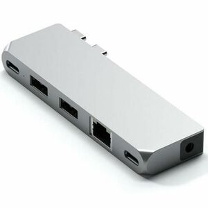 Hub Usb Satechi Pro Hub Mini din aluminiu 1x USB4 96W, 1x HDMI 6K 60Hz, 2 x USB-A 3.0, 1x Ethernet, 1x USB-C, 1x Audio (Argintiu) imagine