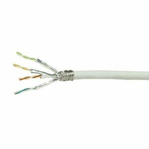 Rola cablu S/FTP Logilink CPV0039, Cat6, cupru-aluminiu, 100 m, AWG23, dublu ecranat, Alb imagine