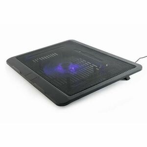 Cooler pentru notebook-uri, Gembird NBS-1F15-04, Maximum 15 inchi, iluminare LED, Negru imagine