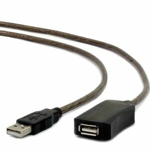 Cablu prelungitor activ USB 2.0 Cablexpert UAE-01-10M, lungime 10 m, conectori USB A tata la USB A mama imagine