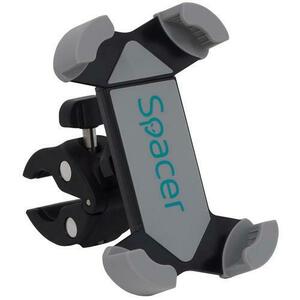 Suport bicicleta Spacer pentru smartphone SPBH-MP-01, Multi-Purpose, fixare de bare de diferite dimensiuni, Negru/Gri imagine