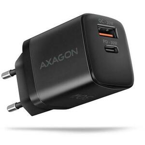 Incarcator retea AXAGON ACU-PQ30, 30 W, PD 3.0, QC 4+, 1x USB-C, 1x USB-A (Negru) imagine