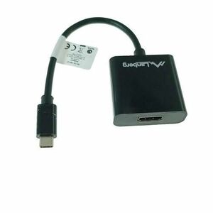 Adaptor Lanberg 41848, USB-C tata - HDMI mama, FHD, 2.7Gbps, cablu 15cm, Negru imagine