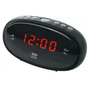 Radio cu ceas New One CR 100, Dual Alarm, FM (Negru) imagine