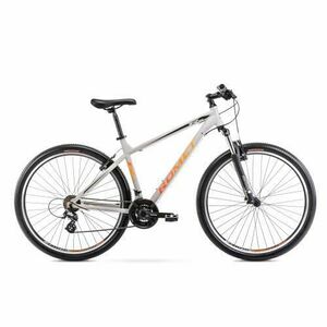 Bicicleta de munte pentru barbati Romet Rambler R9.0 marimea L/19, 2022, Gri/Negru/Portocaliu imagine