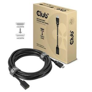 Cablu prelungitor HDMI de mare viteza, Club3D, 4K60Hz M/F, 5m, CAC-1325, Negru imagine
