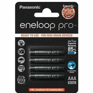 Acumulatori Panasonic Eneloop Pro AAA, 930mAh, 4 bucati imagine