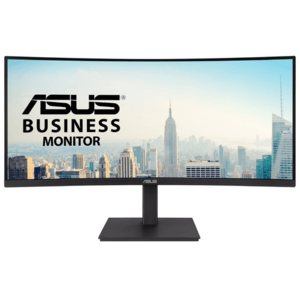 Monitor VA LED ASUS 34inch VA34VCPSN, WQHD (3440 x 1440), HDMI, DisplayPort, Ecran Curbat, Boxe, 100 Hz, 4 ms (Negru) imagine