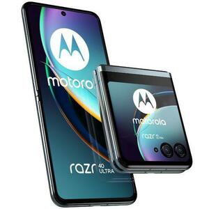Telefon Mobil Motorola Razr 40 Ultra, Procesor Qualcomm SM8475 Snapdragon 8+ Gen 1, Octa-Core, Foldable LTPO AMOLED Capacitive touchscreen 6.9inch, 8GB RAM, 256GB Flash, Camera Duala 12 + 13 MP, 5G, Wi-Fi, Dual SIM, Android (Albastru) imagine