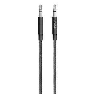 Cablu audio Belkin MIXIT UP Metallic AUX, jack 3.5 mm, 1.2 m, Negru imagine