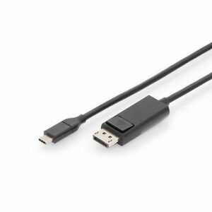 Cablu adaptor USB tip C Assmann AK-300333-020-S, tip C la DP 2 m, Negru imagine