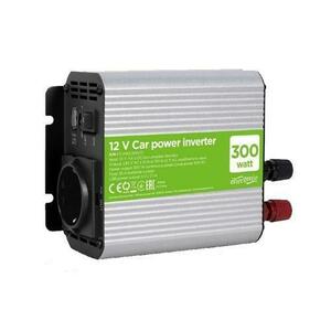 Invertor Energenie EG-PWC300-01, cu sinusoida simulata, Inverter auto, 300W, Schuko x 1, USB 5V 2.1A, baterie 10-16V imagine