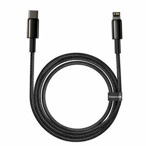 Cablu de date, Baseus, USB-C la Lightning, 20 W, 5 A, PD, 2 m, Negru imagine