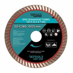 Disc diamantat turbo 125x22.2x7mm Detoolz DZ-C280 imagine